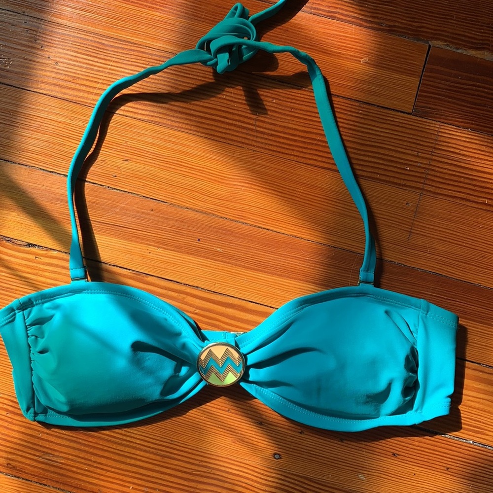 Xhilaration Teal Bikini Top - Size L